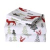 4 Piece Christmas Flannel Sheets Full, 100% Cotton Printed Bed Sheet Set, Soft Brushed Flannel, 16 Inches Deep Pocket Winter Warm Sheets - 4 of 4
