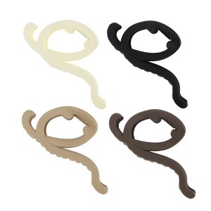 Unique Bargains Women's Fashion Frosted Hair Clips 4 Pcs - 1 of 3
