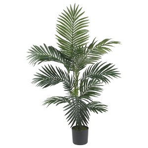 4ft Artificial Kentia Palm Silk Tree in Pot - Nearly Natural - 1 of 3