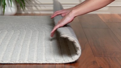 Handmade Blue and Gray Geometric Wool Area Rug