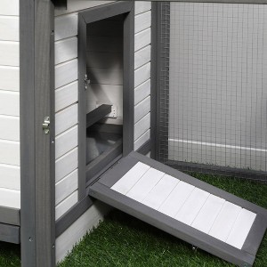 LOVMOR 77" Wooden Chicken Coop with Nesting Box - 1 of 4