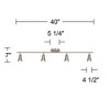 Pro Track Castro 4-Head 6.5W LED Ceiling Track Light Fixture Kit Spot Light GU10 Silver Brushed Nickel Finish Modern Kitchen Bathroom 40" Wide - 4 of 4