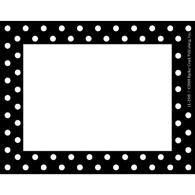 Barker Creek Black and White Dot Name Tag 3 1/2" W x 2 3/4" D 45/Pack LL1505