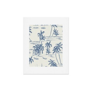 Deny Designs Anis Illustration Blue Beach Pattern Art Print - 1 of 4
