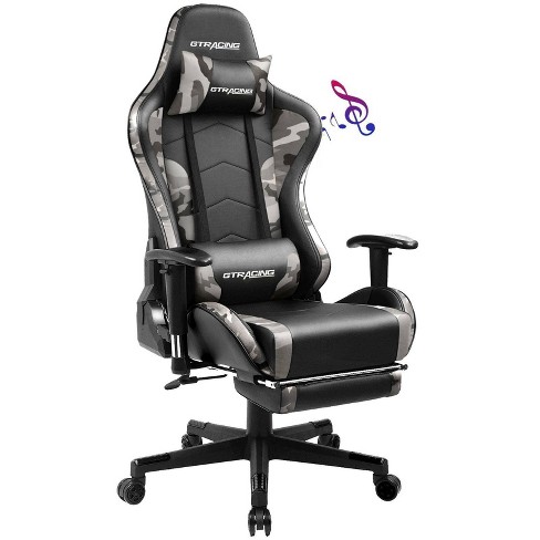 GTRACING Gaming Chair Office Chair PU Leather with Footrest & Adjustable  Headrest, Red