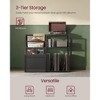 HDZNVF Record Player Stand, 3-Tier Side Table, Vinyl Record Storage up to 140 Albums, Ebony Black - 4 of 4