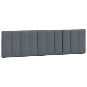 vidaXL Headboard Cushion Bedroom Hanging Upholstered Pillow Headboard Velvet - Dark Gray 72" - 1 of 4