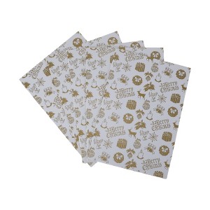 Unique Bargains Gift Wrap Paper Glossy Coated Paper 27.56" x 19.69" 5Pcs - 1 of 4