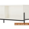 Garvee Coffee Table with 2 Handle-free Drawers White Center Table with Open Storage Shelf - 4 of 4