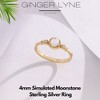 Luna Moonstone Ring for Women by Ginger Lyne Sterling Silver CZ Ginger Lyne Collection - 3 of 4