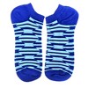 Cool Blue Patterned Ankle Socks (Men's Sizes, Adult Large) from the Sock Panda - 3 of 3