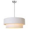 LamQee 3-Light Modern Drum Chandelier 2-Tier Semi-Flush Mount Pendant Light Fixtures with Fabric Lampshades - 2 of 4