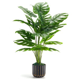 Aoibox Artificial Monstera Faux Plants Indoor for Living Room Home House Decor, Realistic Fake Plants Tall - 1 of 4
