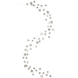 Storied Home 72" Star Shaped Garland with Glitter - 1 of 3