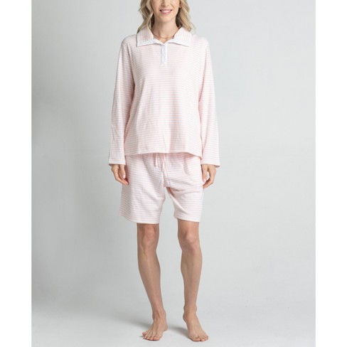 Hanes Lounging By The Bay 3 Piece Pj Set, Pink, Xl : Target