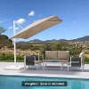 PURPLE LEAF Patio Umbrella White Cantilever Offset Umbrella Square Outdoor Umbrella with 360-degree Rotation for Garden Deck Pool - 2 of 4