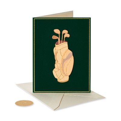 Wood Golf Bag Card - PAPYRUS