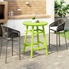 WestinTrends Malibu 35" All Weather HDPE Outdoor Patio Round Counter Height Bistro Table With Umbrella Hole - 2 of 4