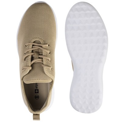 Alpine Swiss Riley Mens Knit Fashion Sneakers Lightweight Athletic Walking Tennis Shoes 9 M US Khaki — фото 4