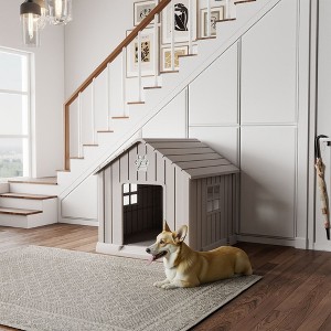 Decksplore 38 inch Weatherproof Indoor Outdoor Dog House for All Sizes - 1 of 4