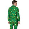Suitmeister Men's Christmas Suit - Festive Xmas Tree Design - Slim Fit - Green  - Size Small - 2 of 4