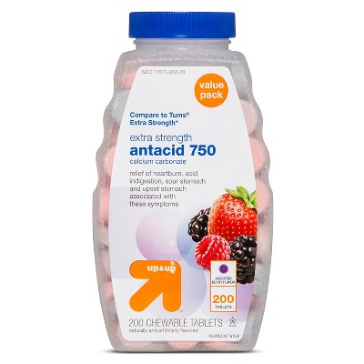 Extra Strength Antacid Assorted Berry Chewable Tablets - 200ct - up & up™