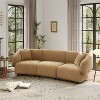 Christopher Knight Home Celestine 98.5" Contemporary 3 Seater Boucle Upholstered Sectional Sofa Mocha - 2 of 4