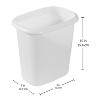 Rubbermaid 6 Quart Traditional Bedroom, Bathroom, and Office Wastebasket  Trash Can, White