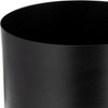 Sagebrook Home Flat Base Metal Indoor Outdoor Planter Pot with Stand Black 6"x6"x13": Contemporary Style, No Drainage Hole, Shatterproof - 2 of 4