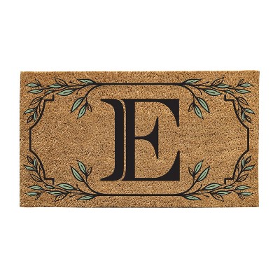28" x 16" Monogram Coir Mat, Letter  "E"