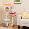 Tangkula Cute Mushroom Cat Tree 48" Tall Cat Tower w/ Sisal Scratching Posts Top Condo - 4 of 4