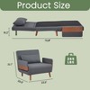 Modern Foldable Sofa Bed – Converts in 10 Sec, 6 Level Adjustable Backrest, Breathable Linen Fabric - 3 of 4