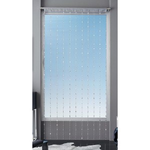 Kate Aurora Luxurious Jaeger Rod Pocket Acrylic Beaded Single Window Curtain Panel - 1 of 4