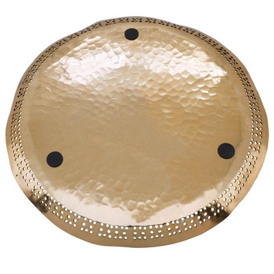 Gold Hole Punched Metal Charger Plates, Set of 4