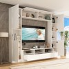 FUFU&GAGA White Minimalist Entertainment Center Multifunctional Storage Space TV Console - 3 of 4