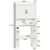 Over The Toilet Storage Cabinet with Adjustable Shelves, Toilet Paper Holder & Towel Rack - 2 of 4