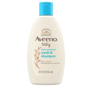 Aveeno Baby Daily Moisture Wash & Shampoo 8oz - 1 of 4