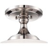 Minka Lavery Minka Schoolhouse Style 17 1/4" Nickel and White Glass Ceiling Light - 3 of 3