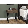 Monarch Specialties Accent Table Side End Nightstand Lamp Storage Drawer Living Room Bedroom Metal Laminate Brown Black Contemporary Modern - 2 of 4