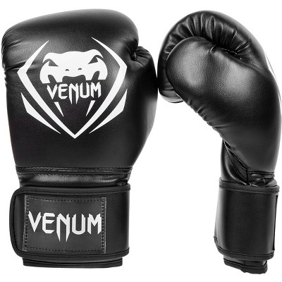 Venum Black Synthetic Leather Boxing Gloves - 16 oz