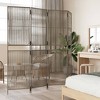 vidaXL Room Divider 4 Panels Gray Poly Rattan - 3 of 4