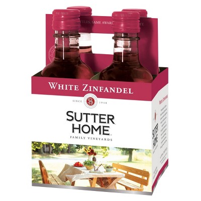 Sutter Home White Zinfandel Wine - 4pk/187ml Bottles