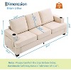 89" Comfy Couches with Deep Seat, Modern 3-Seater Sofa with Cup Holders, Side Storage Pockets, Chenille Fabric, for Living Room - 2 of 4