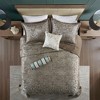 Gulches 5 Piece King Jacquard Bedspread Set with Throw Pillows,Blue/Brown - 2 of 4