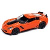 2019 Chevrolet Corvette Z06 Sebring Orange with Black Hood "Sports Cars" Series 1/64 Diecast Model Car by Auto World - 2 of 4