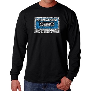 LA Pop Art Men's Word Art Long Sleeve T-shirt - 80s One Hit Wonders - 1 of 4