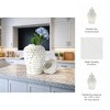 Decorative Ginger Jar with Lid - Handcrafted Lattice Design - Ceramic - Traditional Home Accent - Ideal for Home, Office, Bedroom, Living Room Décor - 3 of 4