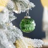 NAYSAYE Party Decoration and Accessories Set of 6  Glass Christmas Ball Ornaments for Holiday Party Decorations, Green, 2.8"*3"*0.13" - 2 of 4