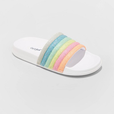 girls slip on sandals