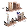 FONTOI Floating Storage Shelves Wall Mounted Set of 3, Hanging Shelf with Brackets for Collectibles, Photo, Decor, Natural Wood, 5.1"*14.2"*16.6" - 3 of 4